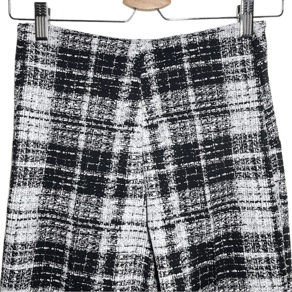 ONA by Yoon Chung Black White Plaid Kick Flare Pull On Pants Small - Picture 3 of 10